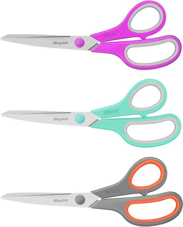 Titanium Bonded Multipurpose Scissors 3 Pack with Ultra Sharp Blades